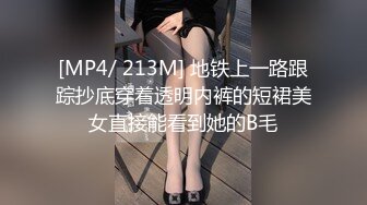 [MP4/ 213M] 地铁上一路跟踪抄底穿着透明内裤的短裙美女直接能看到她的B毛